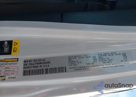 2021 Jeep Gladiator High Altitude 4X4 from USA, damaged, VIN 1C6JJTFM4ML553095